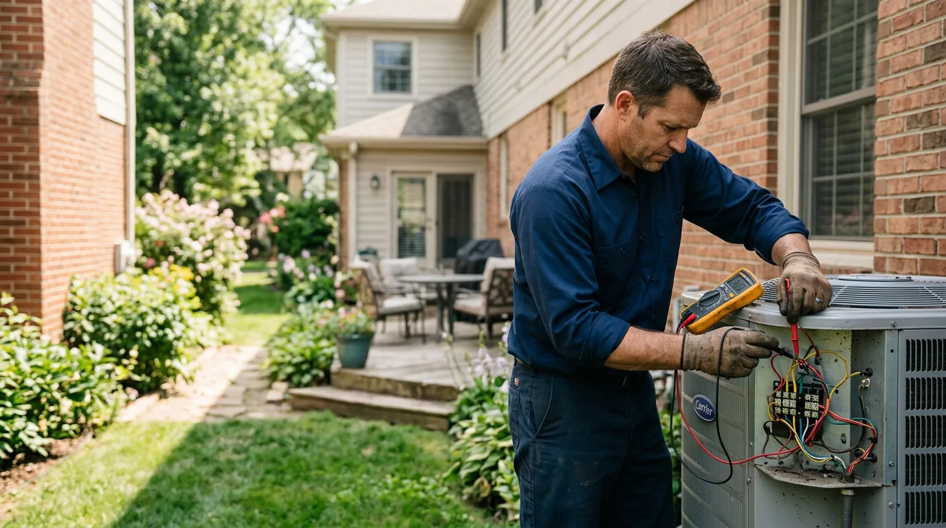 HVAC technician working near Ocean Beach, NY